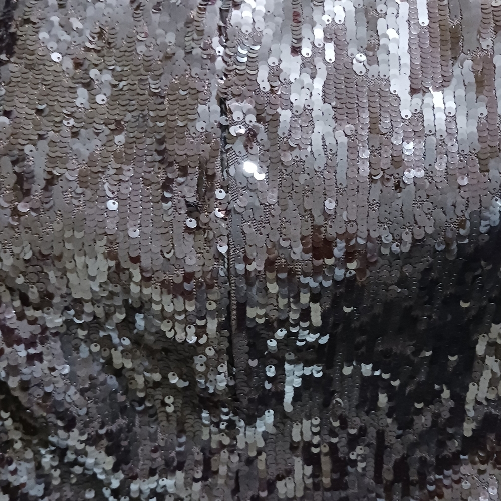 ZARA Sequin Limited Edition Chocolate Brown Mini Dress - Picture 9 of 11